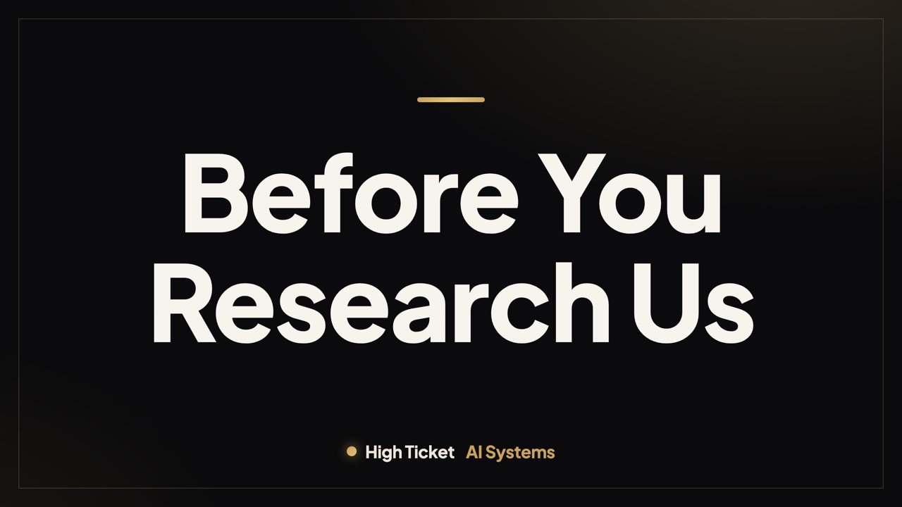 Before you research us