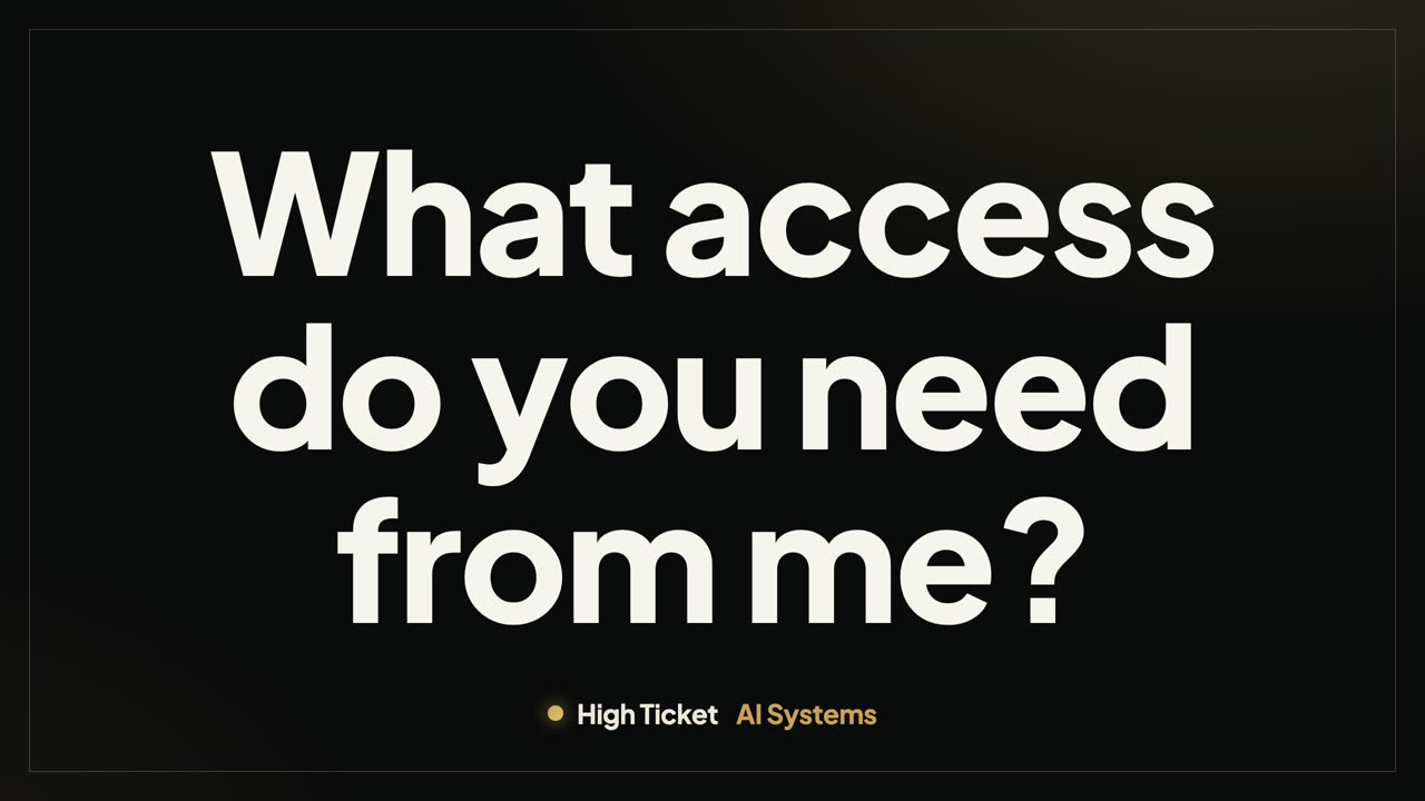 What access do you need from me?
