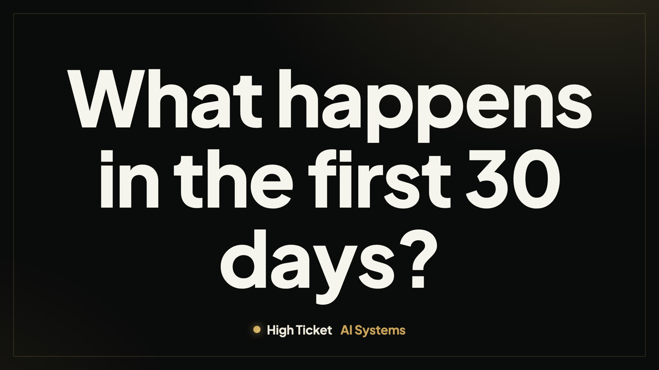 What happens in the first 30 days?