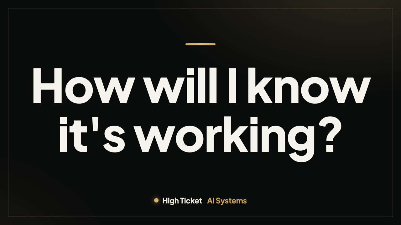 How will I know it's working?