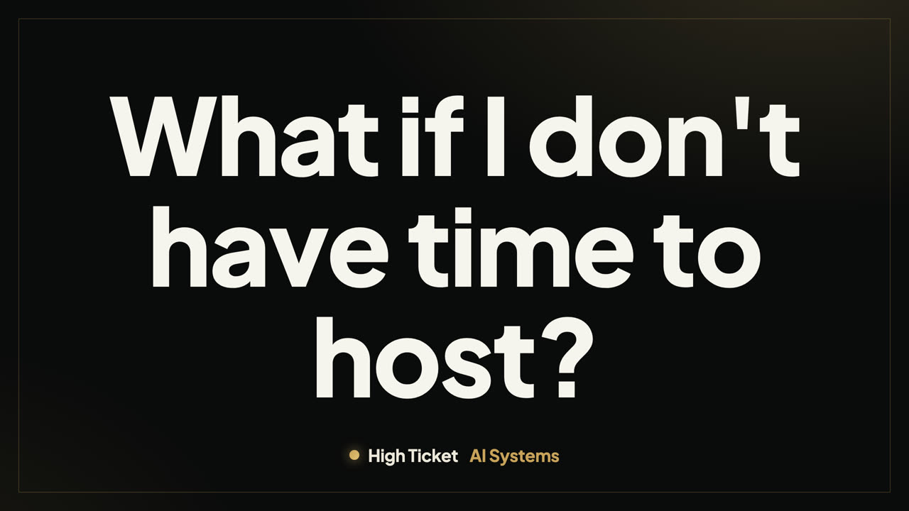 What if I don't have time to host?